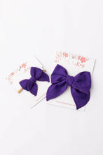 Load image into Gallery viewer, Classic Hair Bow - Purple