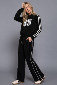 Contrast Line Detail Sweatpants