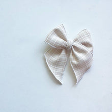 Load image into Gallery viewer, Tan &amp; Pink Plaid Elle Bow