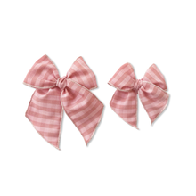 Load image into Gallery viewer, Vintage Pink Plaid Elle Bow 