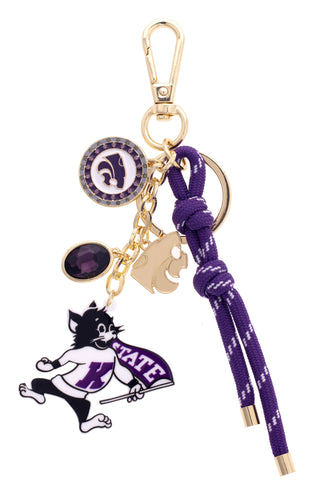 Kansas State Wildcats Cluster Bag Charm