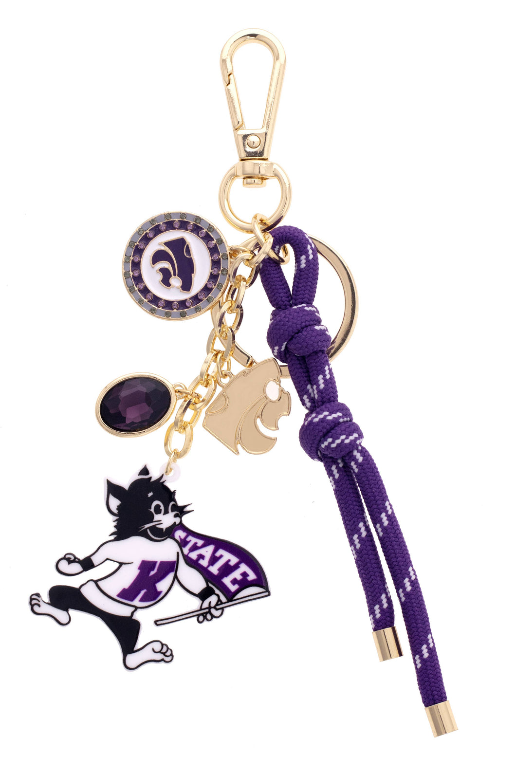 Kansas State Wildcats Cluster Bag Charm