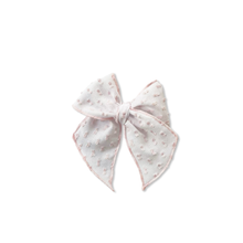 Load image into Gallery viewer, Vintage Textured Pink Dotted Elle Bow 