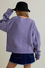 Load image into Gallery viewer, Gameday Purple VNeck Sweater