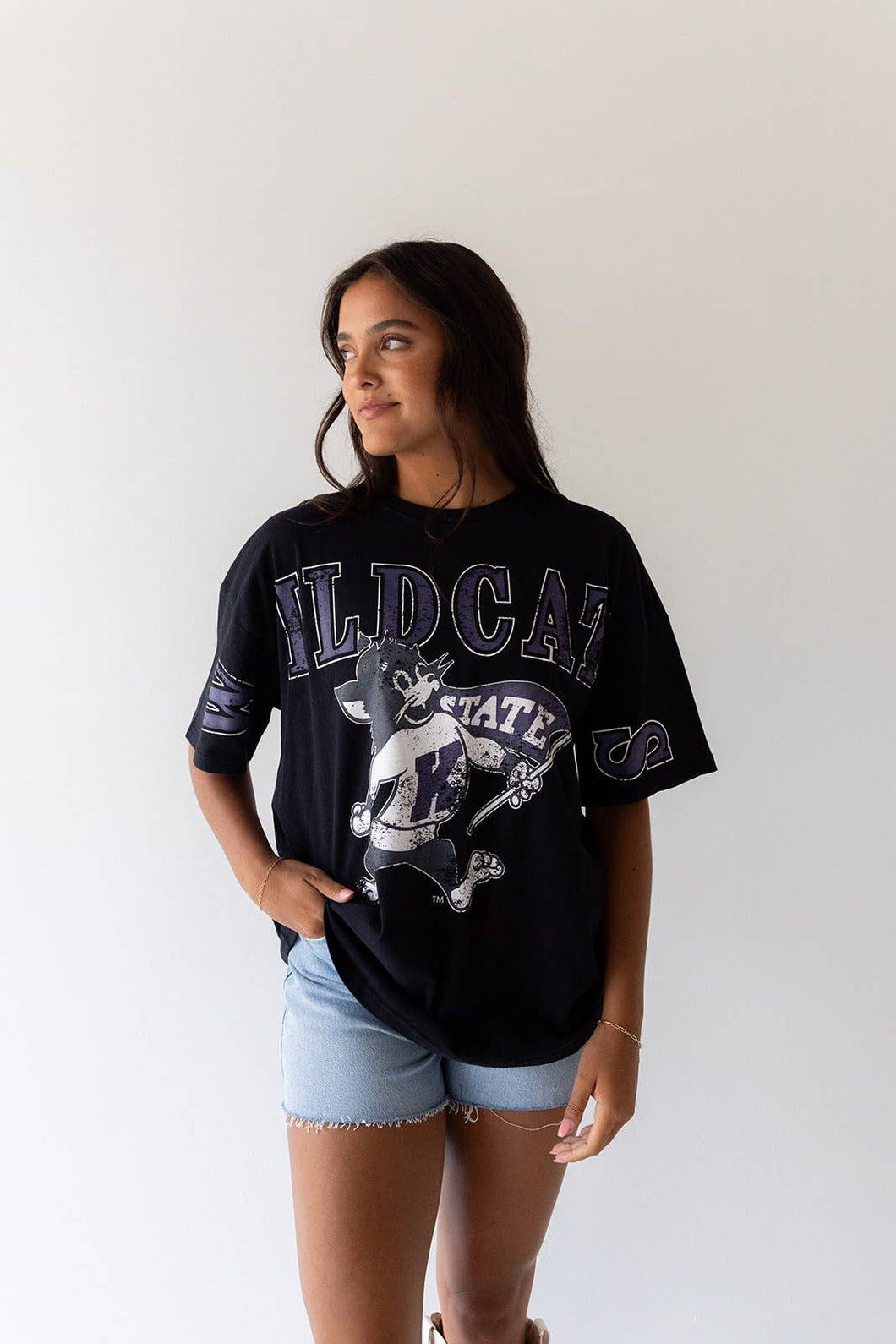 Kansas State Southern Split Oversized Band Tee