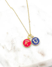 Load image into Gallery viewer, KU Jayhawk Enamel Charm Necklace Kansas