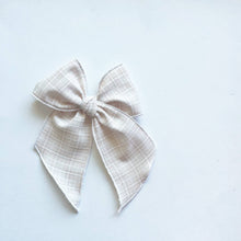 Load image into Gallery viewer, Tan &amp; Pink Plaid Elle Bow