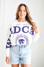 Load image into Gallery viewer, Kansas State Phipps Split Cropped Longsleeve