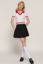 Load image into Gallery viewer, Red White Polo Sweater