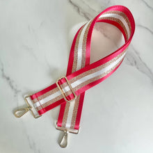 Load image into Gallery viewer, Shimmer Stripe Bag Strap - Red