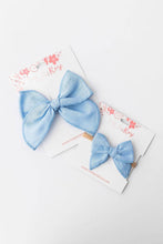 Load image into Gallery viewer, Classic Hair Bow - Bluebird