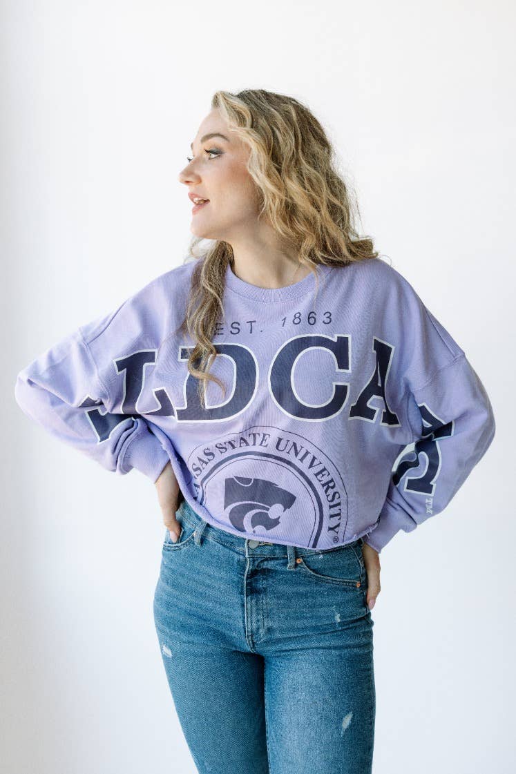 Kansas State Phipps Split Cropped Longsleeve