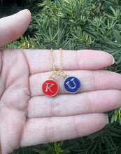 Load image into Gallery viewer, KU Jayhawk Enamel Charm Necklace Kansas