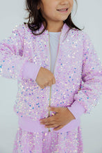 Load image into Gallery viewer, Lilac Velvet Sequin Jacket