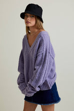 Load image into Gallery viewer, Gameday Purple VNeck Sweater