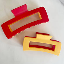 Load image into Gallery viewer, JUMBO Two Tone Claw Clip - Chiefs