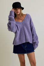 Load image into Gallery viewer, Gameday Purple VNeck Sweater