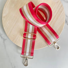 Load image into Gallery viewer, Shimmer Stripe Bag Strap - Red