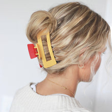Load image into Gallery viewer, Two Tone Claw Clip - Red &amp; Teal KC Current