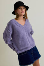 Load image into Gallery viewer, Gameday Purple VNeck Sweater