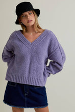 Load image into Gallery viewer, Gameday Purple VNeck Sweater