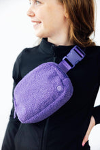 Load image into Gallery viewer, Purple Fleece Belt Bag