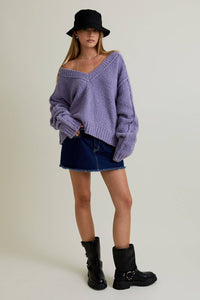 Gameday Purple VNeck Sweater