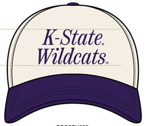 K-State 3D Script Canvas Trucker Hat