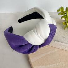Load image into Gallery viewer, Two Tone Headband - Purple and White